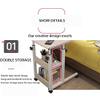 Overbed Table with Wheels, Manually Height-Adjustable view 2