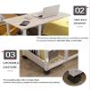 Overbed Table with Wheels, Manually Height-Adjustable view 4