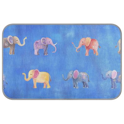 Funny Elephant Blue Sky Flower Self-Cooling Dog and Cat Mat, 59.9 x 98 cm