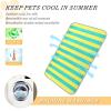 WDdZzyy Self-Cooling Blanket for Summer, Cats, Chickens and Travel, Washable, Yellow/Blue view 4