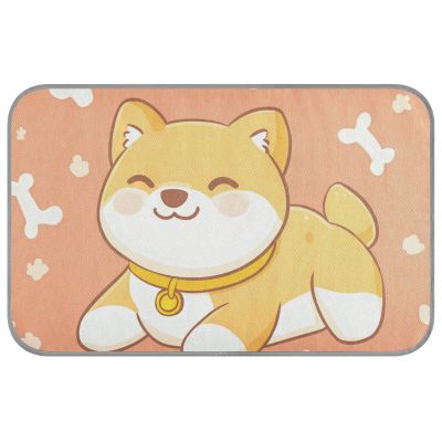 WDdZzyy Shiba Inu Cooling Blanket for Dogs and Cats, Orange, Non-Electric Summer Pet Mat