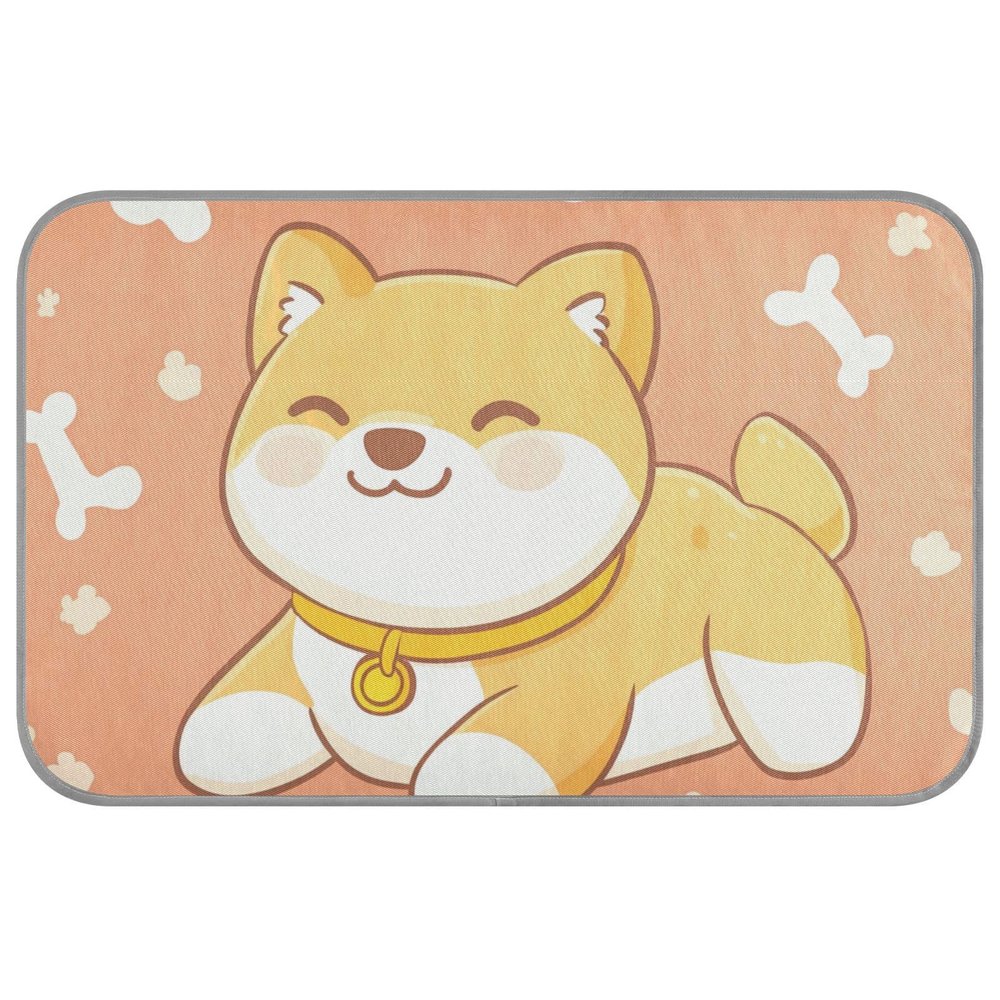 WDdZzyy Shiba Inu Cooling Blanket for Dogs and Cats, Orange, Non-Electric Summer Pet Mat
