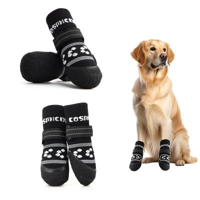 2 Pairs Anti-Slip Dog Socks for Indoor & Outdoor Paw Protection