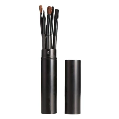 Nvzi 9-Piece Makeup Brush Set with Storage Bag, Black