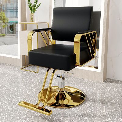 Salon Barber Chair with 360° Swivel, Adjustable Height, Ergonomic Backrest and Hydraulic Pump, Black