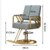 Salon Barber Chair with 360° Swivel, Adjustable Height, Ergonomic Backrest and Hydraulic Pump, Black view 3