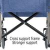 XSDAJSD Folding Lightweight Steel Wheelchair with Adjustable Footrests and Attendant Propulsion view 2