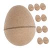 NUOBESTY Unpainted Paper Eggs, 10 Count, Khaki, for Creative Craft Projects view 1