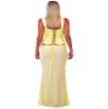 Acrawnni 2-Piece Women's Maxi Skirt Set, Lace-Up Backless Halter Crop Top and Flowing Ruffle Long Skirt, Y2K Summer Beach Outfit, C-Yellow, S view 4