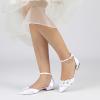 Gycdwjh Satin Wedding Shoes for Brides, Pointed Toe, Champagne, EU 40 view 2