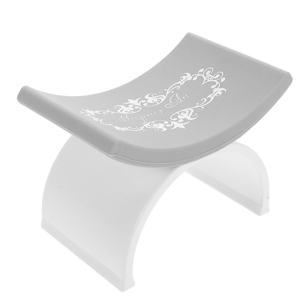 White U-Shaped Nail Armrest, Silicone and Plastic