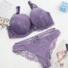 Women's Lace Lingerie Set, Push-Up Underwire Bra and Briefs view 2