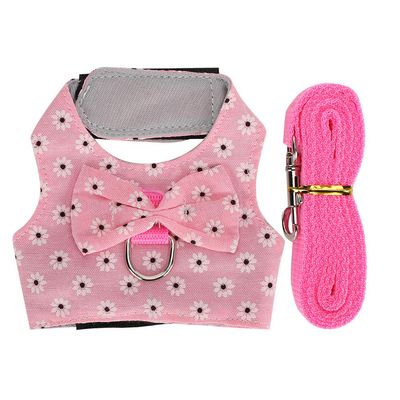 KIMISS S Vest Harness with Lead for Rabbits and Hamsters, Small Animal Outdoor Harness and Leash Accessory for Running and Walking (S)