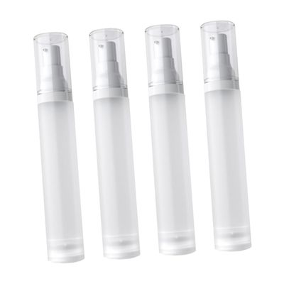 50 ml Matte Airless Pump Bottles, Plastic, 4-Pack for Travel