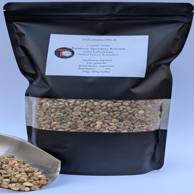 Terrific Coffee Robusta Green Coffee Beans from Cameroon, Direct Trade, 1,000 g