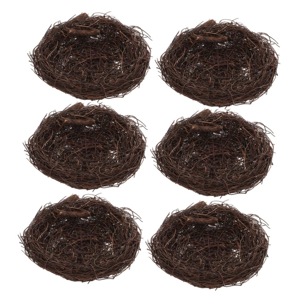 YARNOW 6-Piece Rattan Bird Nests