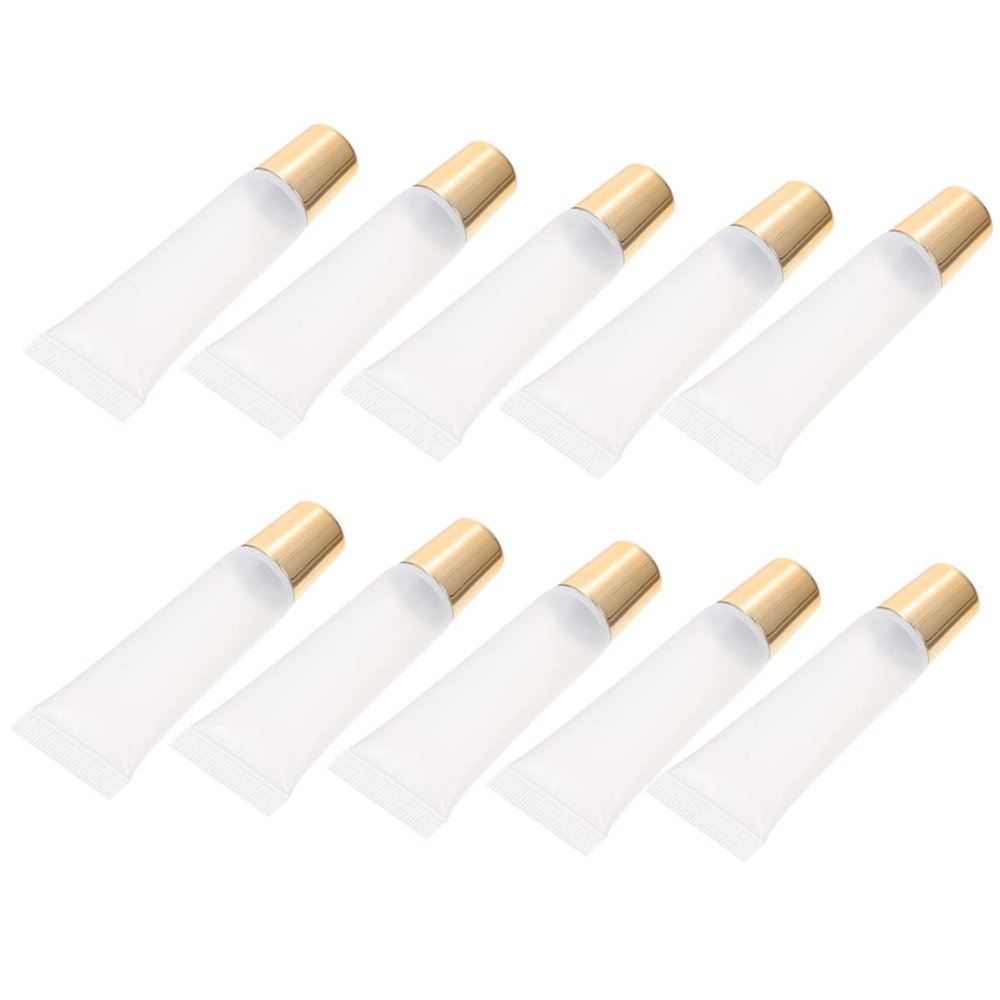 VICASKY 50-Piece Empty Refillable Lip Gloss Tubes, Clear DIY Lip Balm Containers