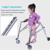 SdaryWare Walking Aid for Children with Cerebral Palsy, Foldable Medical Walker, Adjustable with Wheels, for Children with Disabilities and Hospitals (B: 53–70 cm) view 3