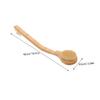 2-Piece Bamboo Bath Brush with Long Handle, Khaki view 2