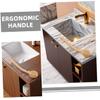 2-Piece Bamboo Bath Brush with Long Handle, Khaki view 3