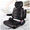 MIDUOLAI Forklift Seat, Universal Tractor and Lawn Mower Seat with Adjustable Backrest and Armrests, Black view 1