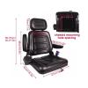 MIDUOLAI Forklift Seat, Universal Tractor and Lawn Mower Seat with Adjustable Backrest and Armrests, Black view 2