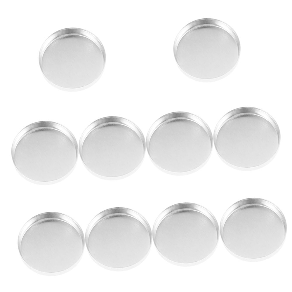 Empty Aluminum Makeup Pans, 10-Pack, Silver, Christmas Theme Party