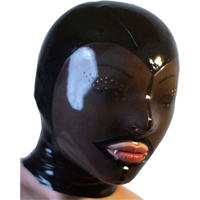 WXLPCGO Transparent Latex Mask with Open Eye Openings, XXL (73 cm)