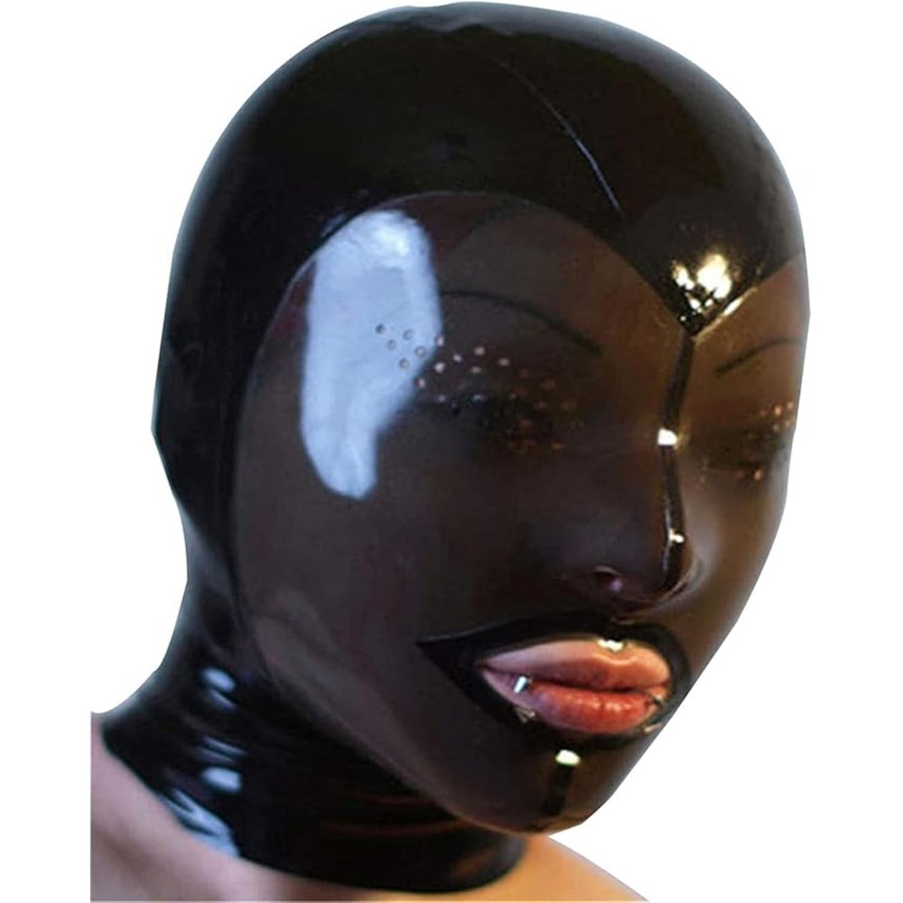 WXLPCGO Transparent Latex Mask with Open Eye Openings, XXL (73 cm)