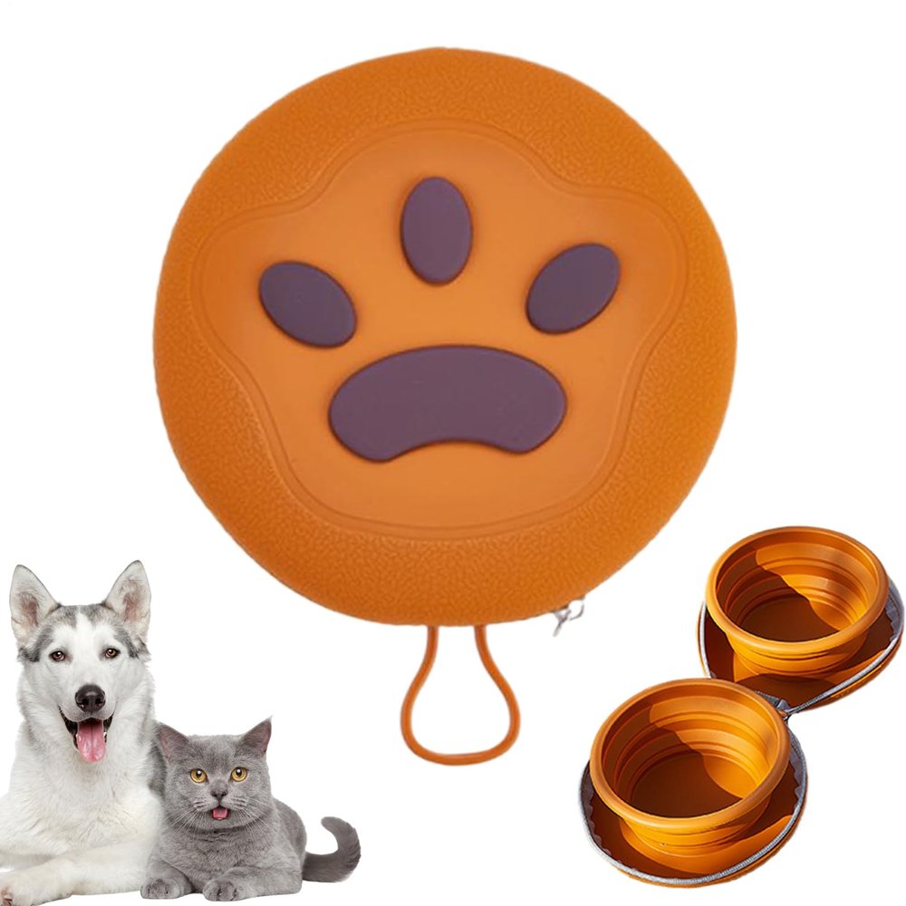 Travel Dog Bowl for On-the-Go Use, Non-Slip, Tip-Resistant, Wall-Mountable
