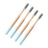 Bamboo Toothbrushes, 4-Pack, Blue, Non-Slip, for Adults view 1