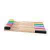Bamboo Toothbrushes with Soft Bristles, 4-Pack, Purple, for Adults view 4