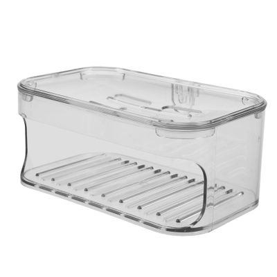 Self-Adhesive Wall-Mounted Soap Dish with Drainage, PET