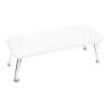 Manicure Hand Cushion with Stainless Steel Holder, White, Microfiber Leather view 1