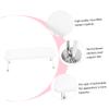 Manicure Hand Cushion with Stainless Steel Holder, White, Microfiber Leather view 2