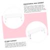Manicure Hand Cushion with Stainless Steel Holder, White, Microfiber Leather view 3
