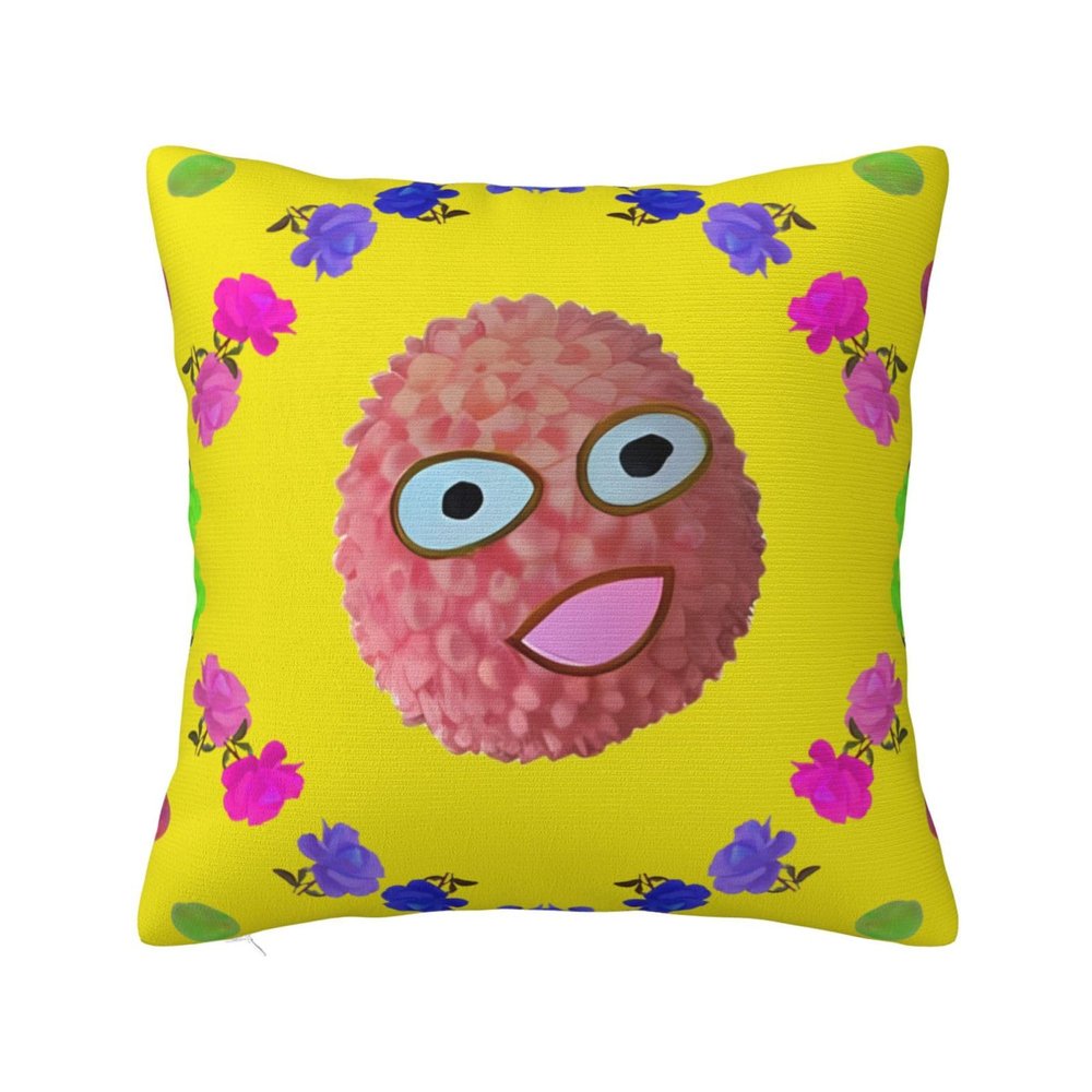 SSIULUS Cartoon Lychee Double-Sided Plush Pillow Cover