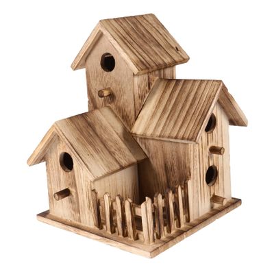 Warmhm Wooden Birdhouse DIY Kit, Wooden Nest for the Garden with Wooden Roof