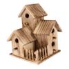 Warmhm Wooden Birdhouse DIY Kit, Wooden Nest for the Garden with Wooden Roof view 1