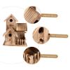 Warmhm Wooden Birdhouse DIY Kit, Wooden Nest for the Garden with Wooden Roof view 3