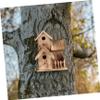 Warmhm Wooden Birdhouse DIY Kit, Wooden Nest for the Garden with Wooden Roof view 4