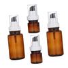 VALICLUD 4-Piece Press Bottles, 180 ml/40 ml Brown PET Refillable Lotion and Shampoo Containers view 1