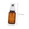 VALICLUD 4-Piece Press Bottles, 180 ml/40 ml Brown PET Refillable Lotion and Shampoo Containers view 2
