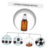VALICLUD 4-Piece Press Bottles, 180 ml/40 ml Brown PET Refillable Lotion and Shampoo Containers view 4