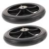 2-Pack Black Wheelchair Front Replacement Wheels, 5 cm Axle Spacing view 1