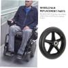 2-Pack Black Wheelchair Front Replacement Wheels, 5 cm Axle Spacing view 4
