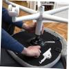 Barber Chair Part, U-Shaped Iron Chair Support with Hook, Silver view 3