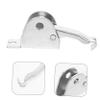 Barber Chair Part, U-Shaped Iron Chair Support with Hook, Silver view 4