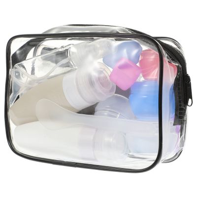 WRITWAA Reusable Silicone Bottle Set for Cosmetics, Travel, and Outdoor Use with PP Material and Storage Container