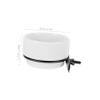 HANABASS Hanging Ceramic Bird Feeder and Water Bowl, White view 2